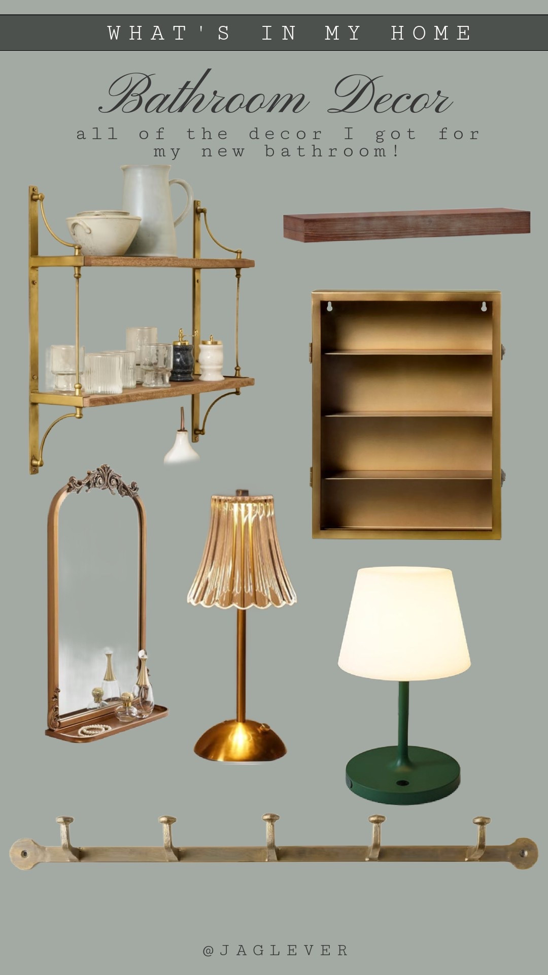The items I used to redo my bathroom! It looks so luxe while maintaining a vintage nature apothecary vibe. 

#LTKHome #LTKSeasonal #LTKStyleTip