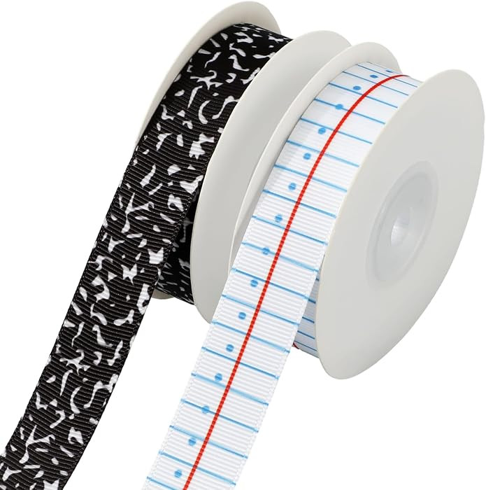 Whaline Back to School Grosgrain Ribbon 0.8 Inch Notebook Composition Decorative Fabric Wrapping ... | Amazon (US)