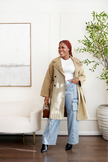 @Walmart Spring arrivals has me ready for outside :) I am totally obsessed with this trench coat !!! The color block makes it super chic and stylish. A trench a wardrobe staple and this Free Assembly one from Walmart is a must have !!! #WalmartPartner #WalmartFashion @Walmart #Walmart 

#LTKworkwear #LTKmidsize #LTKSeasonal
