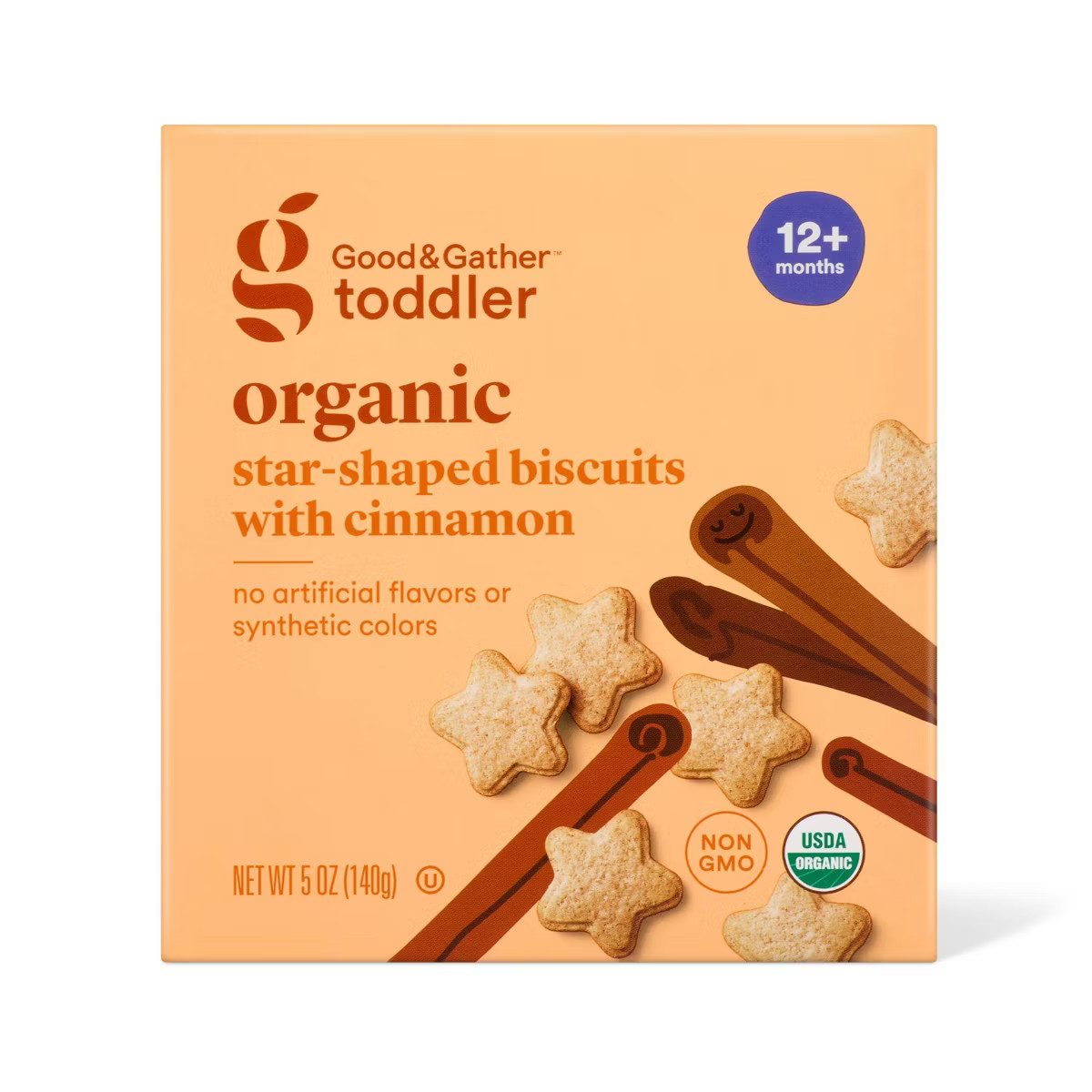 Organic Toddler Snack - Honey & Cinnamon Whole Grain Biscuit 5oz - Good & Gather™ | Target
