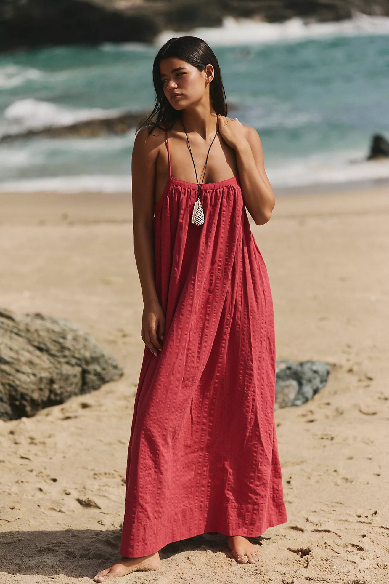 Marisol Textured Cotton Maxi Dress | Free People (Global - UK&FR Excluded)