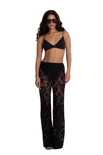 Gottex Beach Life Saint Tropez Floral Lace Cover-Up Pants - High Waist, Elastic Waistband, Flare Bottom | Amazon (US)