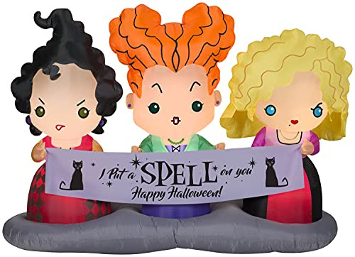 Gemmy 4.5 ft Tall Airblown Hocus Pocus Sisters Scene Disney | Amazon (US)