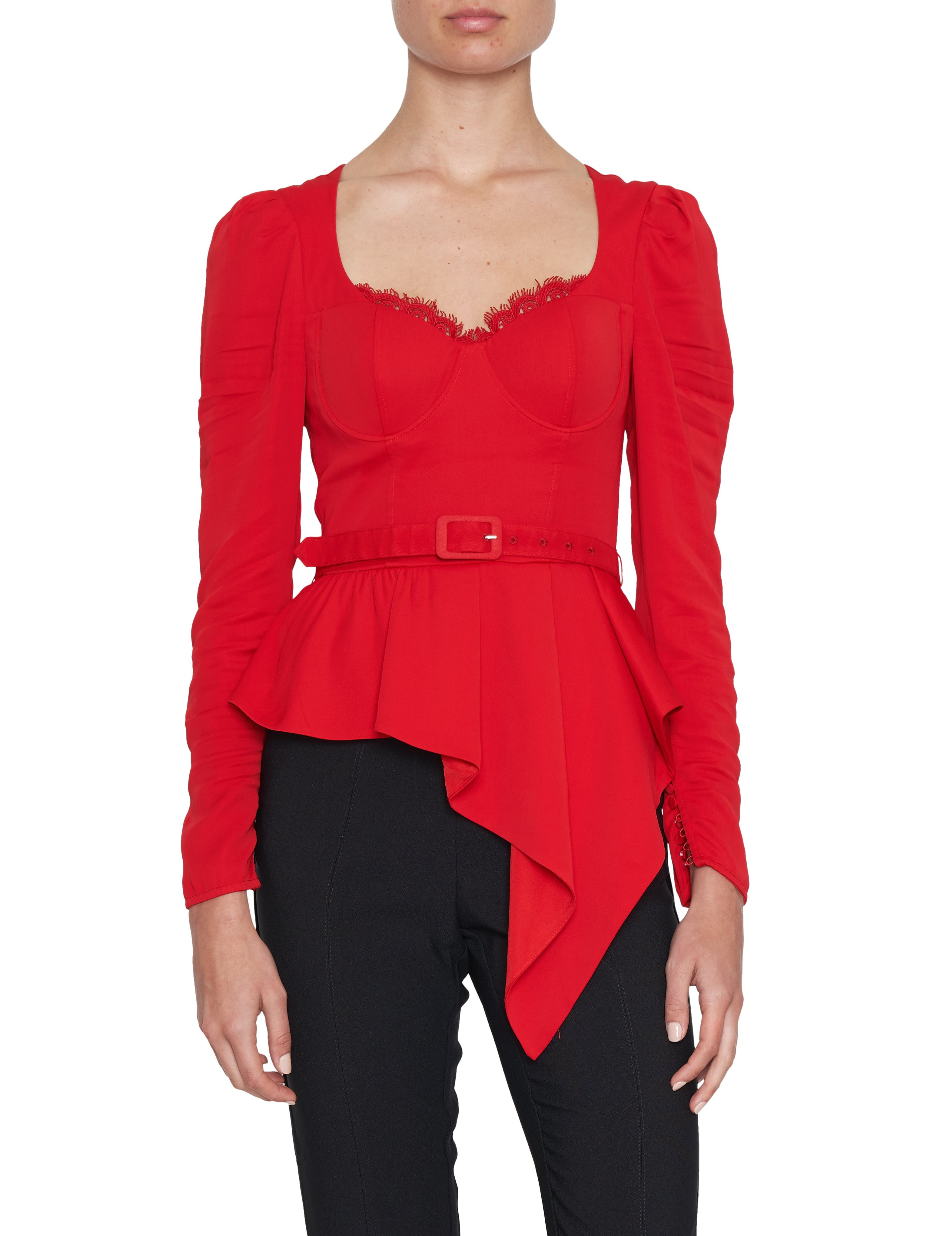 Crepe Belted Bustier Top | Fivestory New York