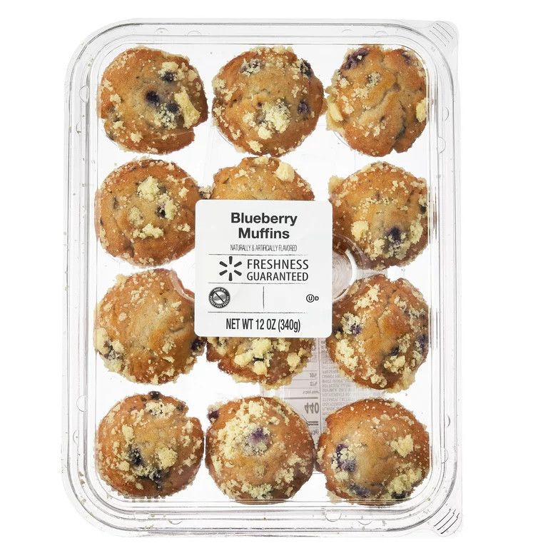 Freshness Guaranteed Blueberry Mini Muffins, 12 oz, 12 Count | Walmart (US)