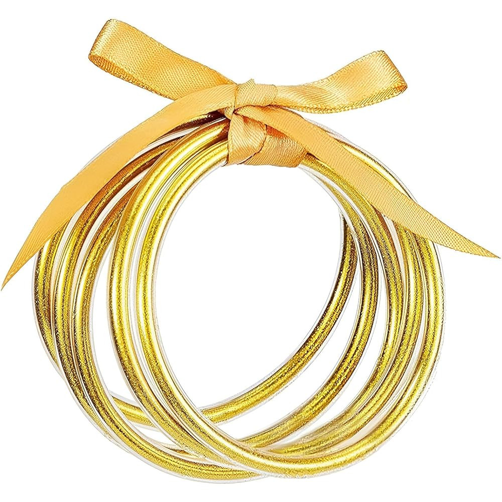 Alphatool Glitter Jelly Bangles Bracelets for Women - Soft Silicone Glitter Filled Bracelet, Bowk... | Amazon (US)