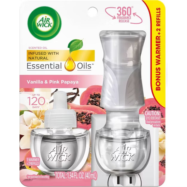 Air Wick Scented Oil - Vanilla & Pink Papaya - 1.34oz/3ct | Target
