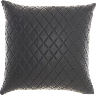 Nourison Couture Hide Quilted Leather Throw Pillow | Ashley Homestore