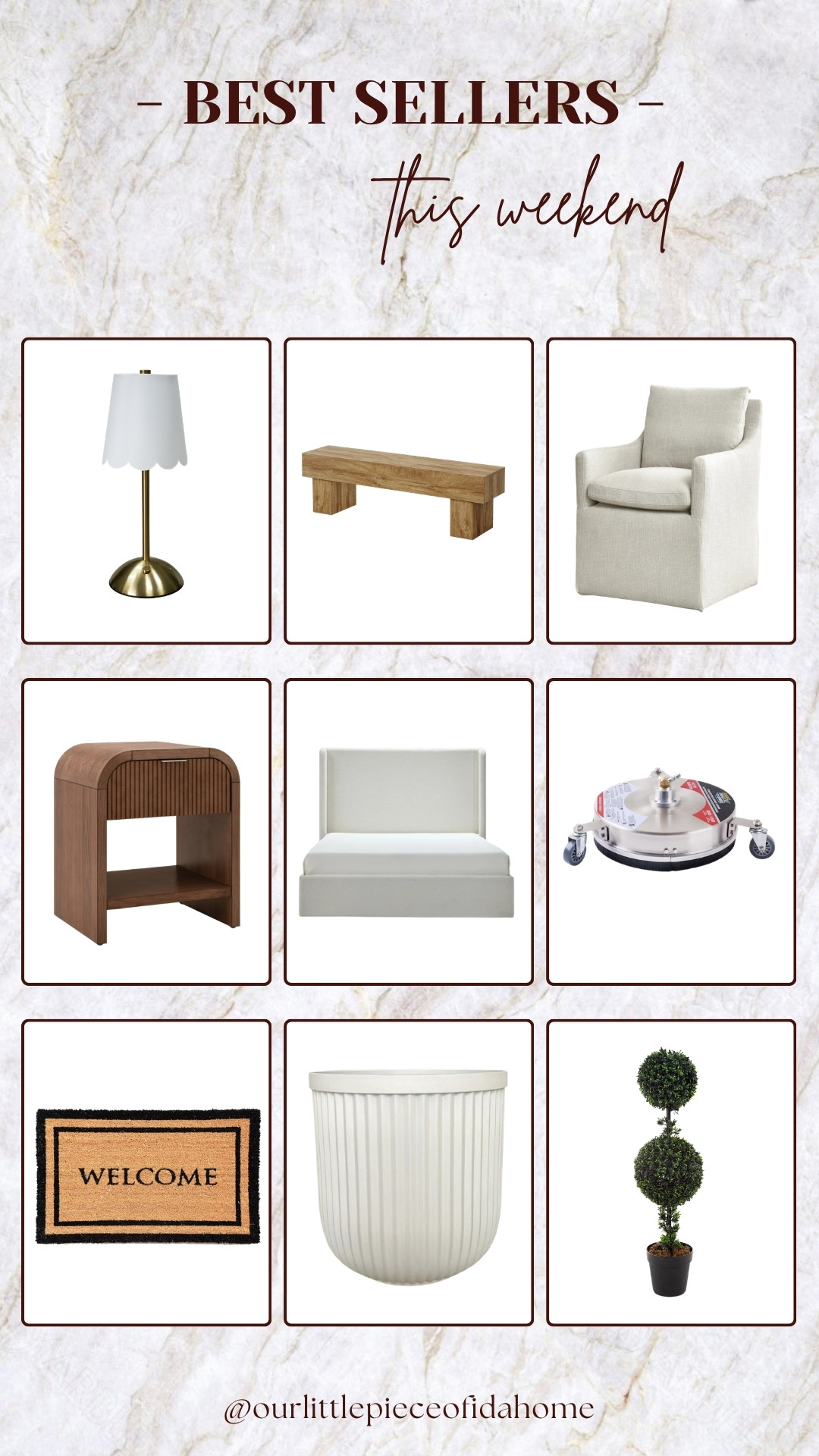 I pulled together this week’s best sellers, including a mix of lighting, furniture, and everyday home essentials I use and recommend. Each piece is simple, functional, and easy to layer into a neutral, lived-in space.

I tend to choose items that balance practicality with a clean, timeless look. Sharing everything below if you’re updating your home with pieces that work well and feel considered. 
@Wayfair 
@Target 
@lowes 
@walmart

#LTKHome