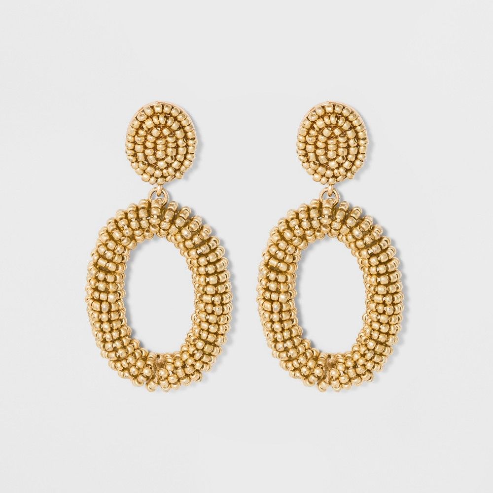 Sugarfix by BaubleBar Beaded Hoop Earrings - Gold, Girl's | Target