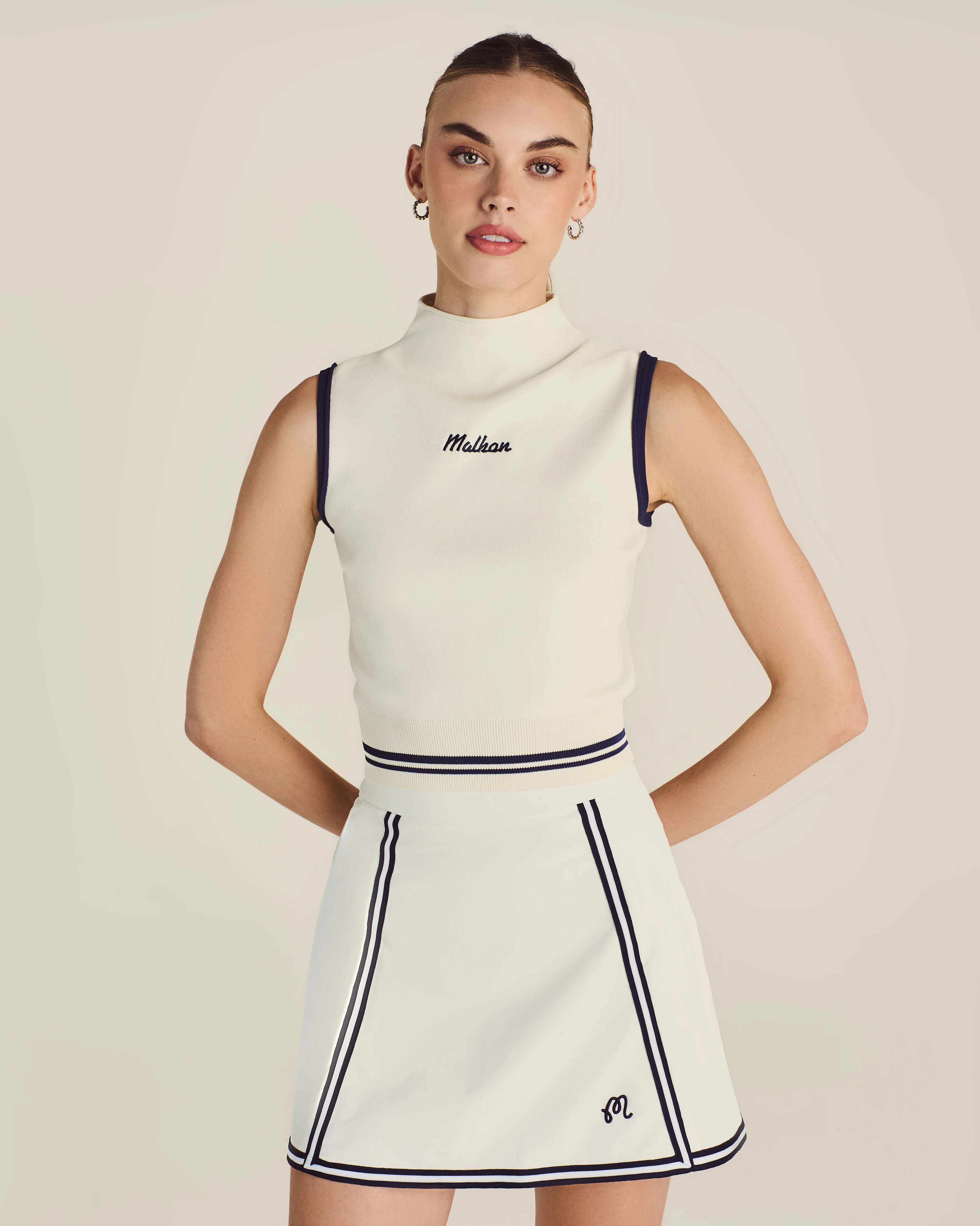 KARA MOCKNECK VEST | Malbon Golf