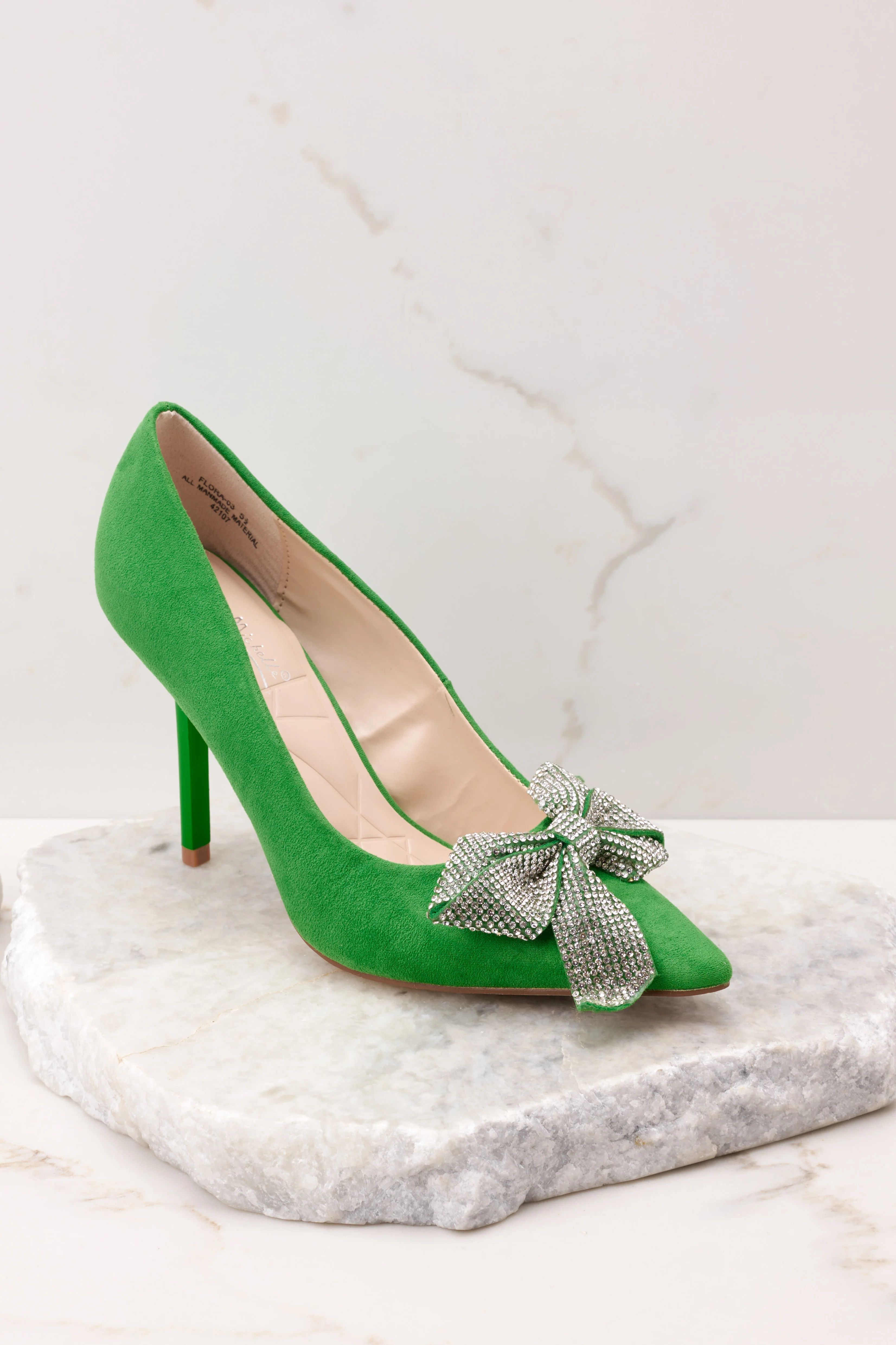 Marvel At These Green Heels | Red Dress 