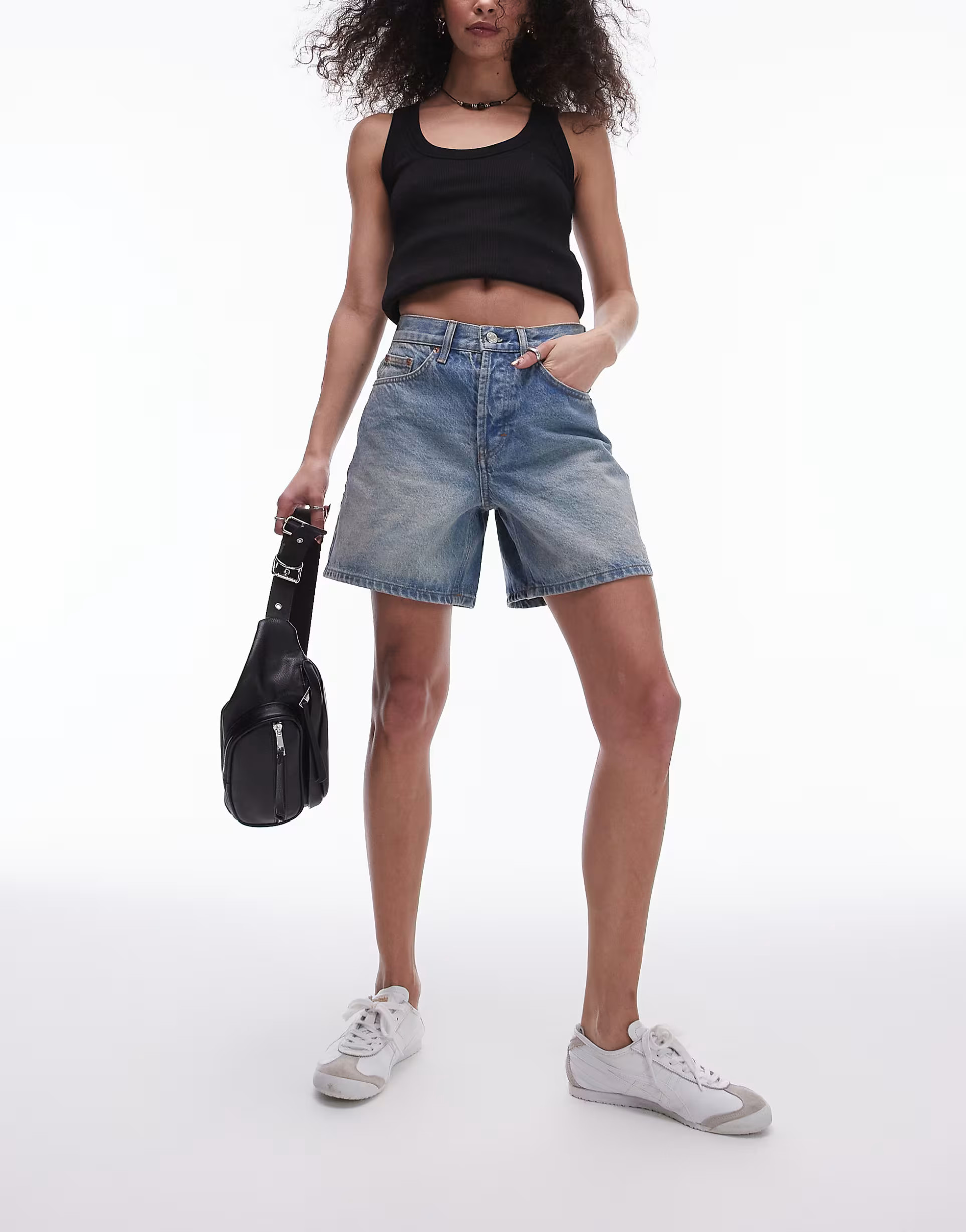 Topshop denim Editor shorts in dirty blue | ASOS | ASOS (Global)