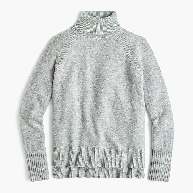 Turtleneck sweater with side slits in supersoft yarn | J. Crew US