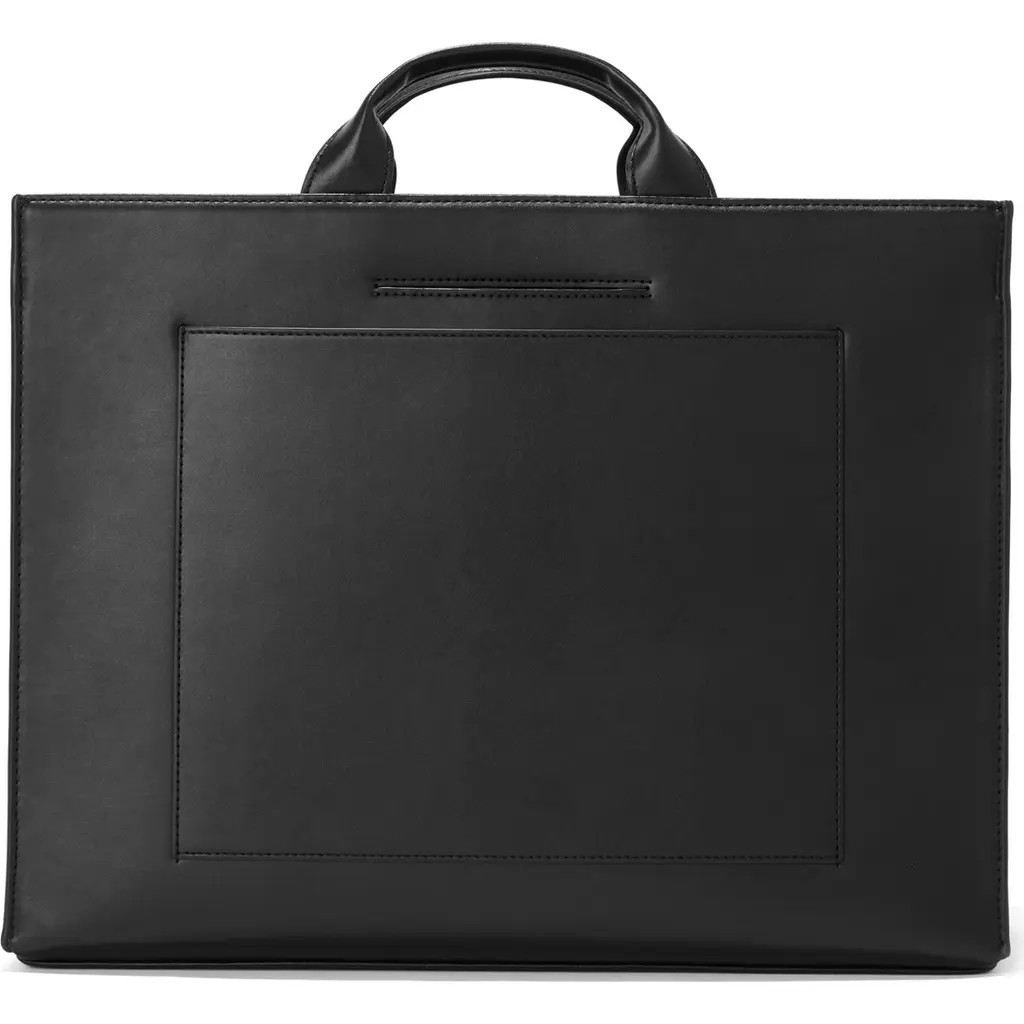 Dagne Dover Large Daily Leather Tote in Onyx at Nordstrom | Nordstrom