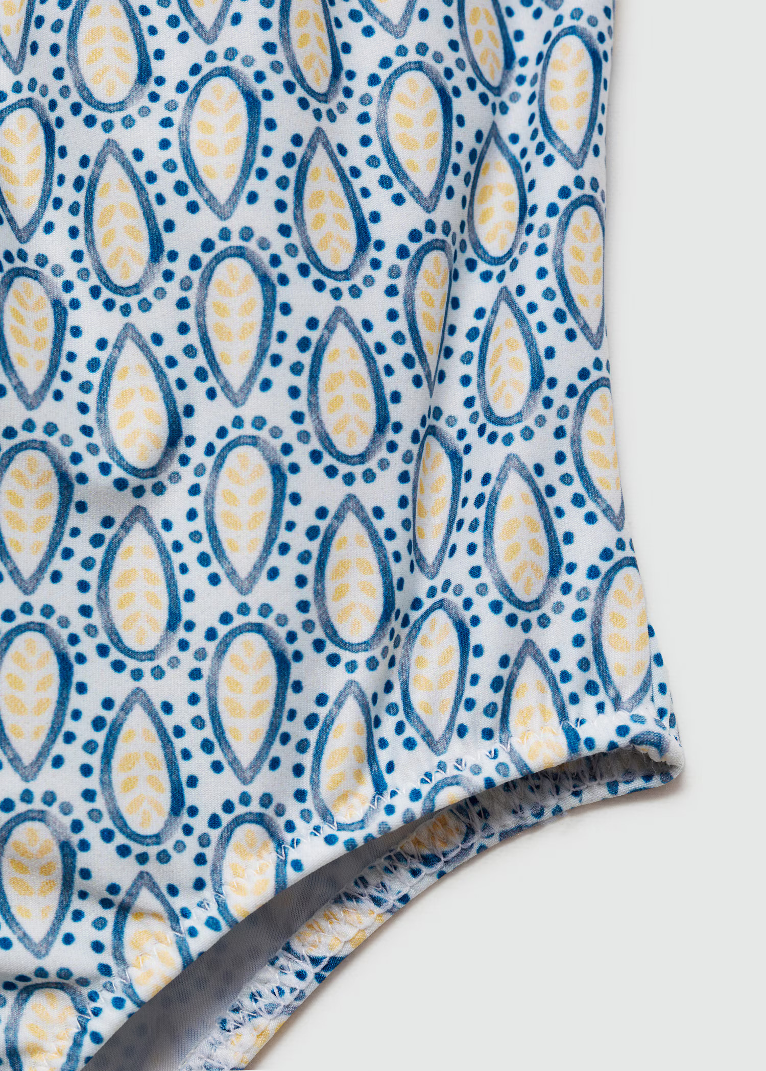 Gathered print swimsuit | MANGO (US)
