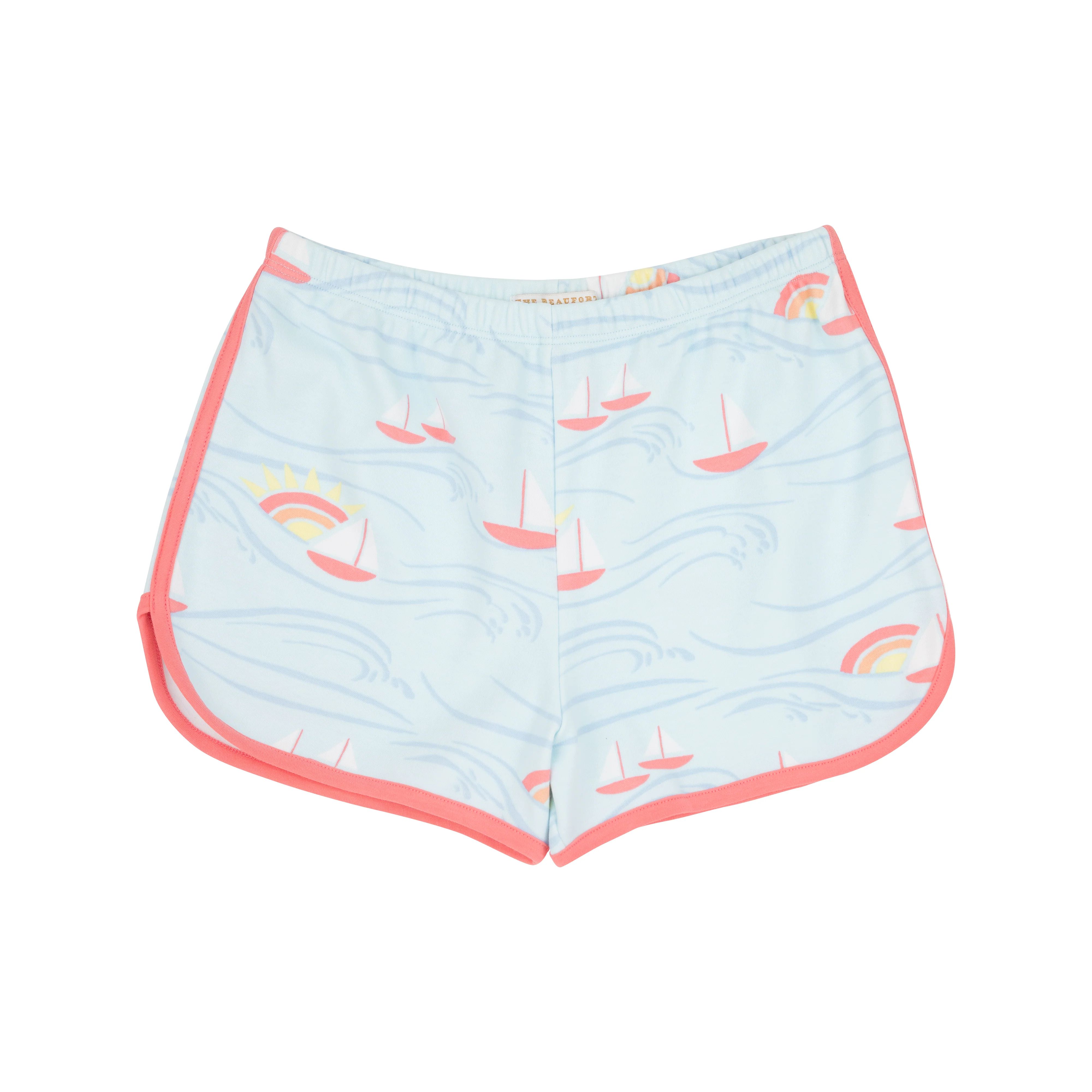 Cheryl Shorts - Wave Hello to the Sun with Parrot Cay Coral | The Beaufort Bonnet Company