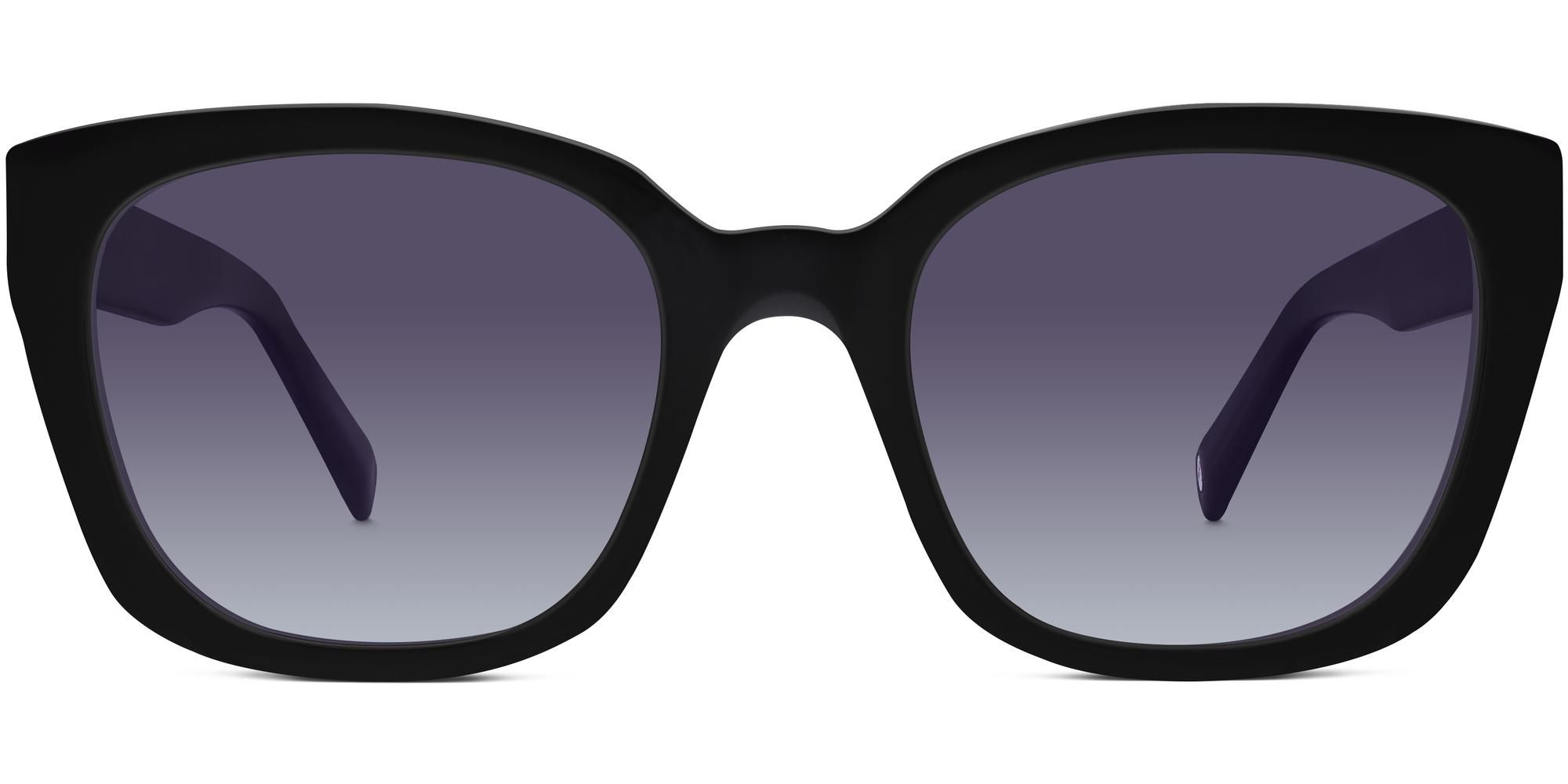 Aubrey Sunglasses in Jet Black with Violet Gradient lenses for Women | Warby Parker