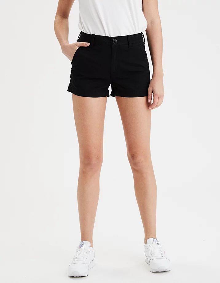 AE High-Waisted Khaki Short Short | American Eagle Outfitters (US & CA)