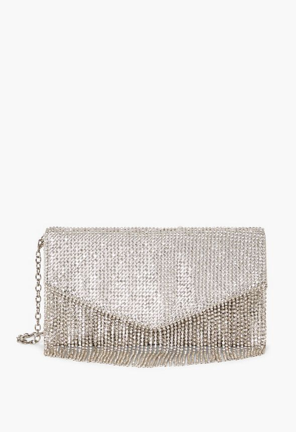 Crystal Fringe Crossbody Bag | JustFab