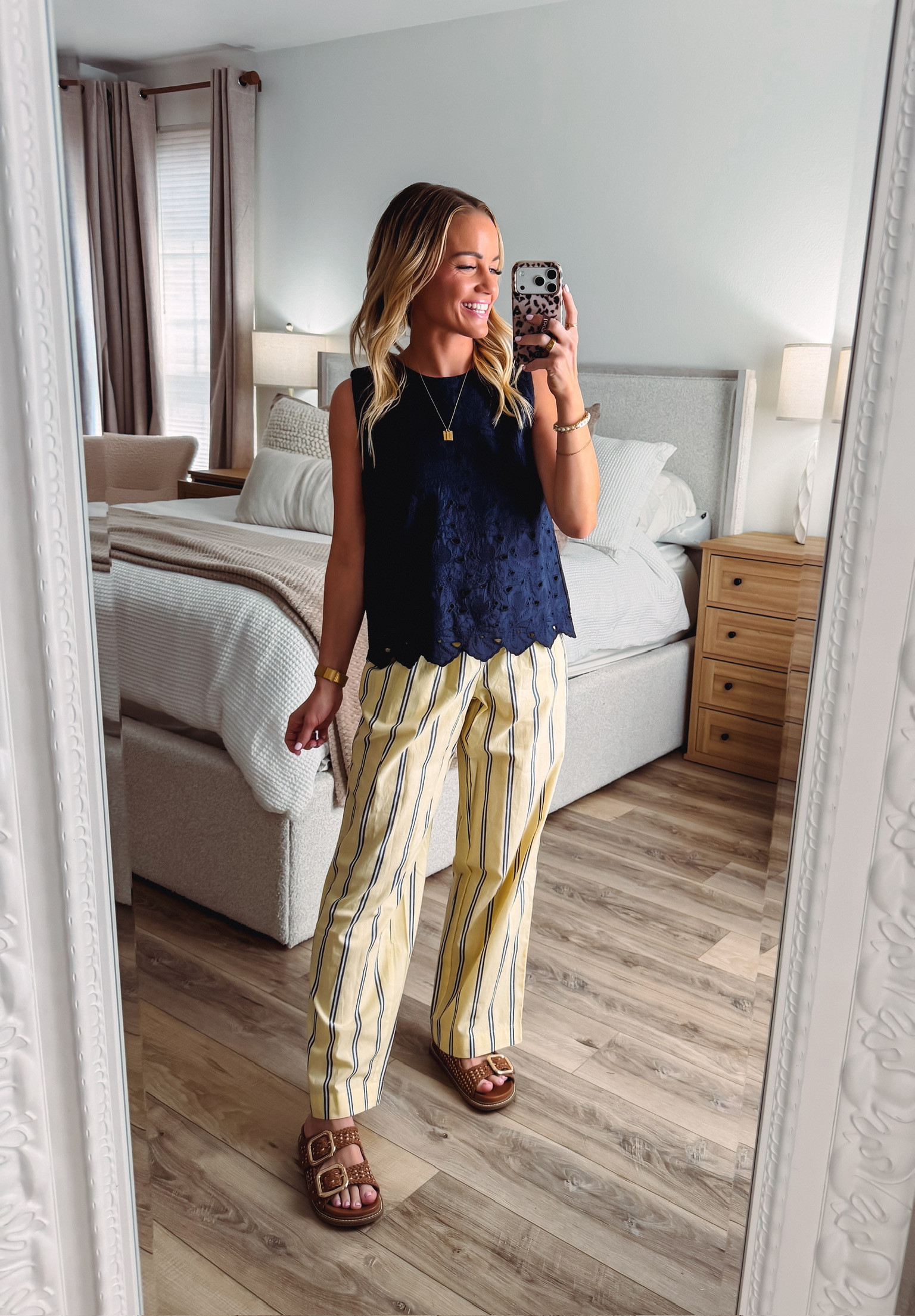 This top is so versatile and so easy to dress up or down and don't even get me started on how comfortable these linen pants are! Perfect outfit that is breathable and lightweight for hot summer days. 

 #LTKootd #LTKmomlife #LTKWorkwear