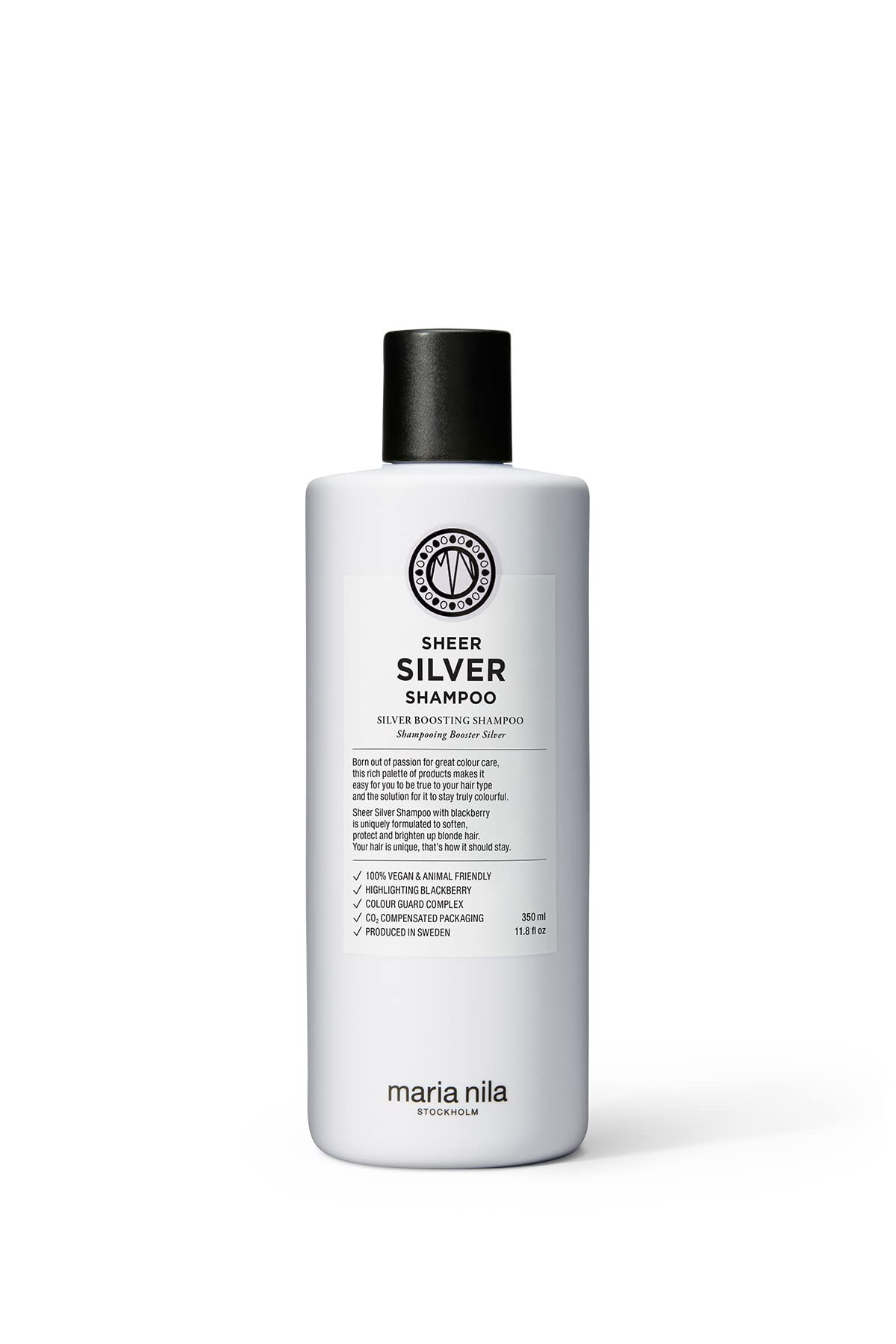 Maria Nila Sheer Silver, Shampoo 350 ml, Neutralizes Golden Shades, Violet Pigments Gives Cool Tone, 100% Vegan & Sulfate/Paraben free | Amazon (UK)