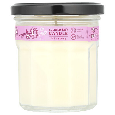 Mrs. Meyers Clean Day, Scented Soy Candle, Peony, 7.2 oz (204 g) | iHerb