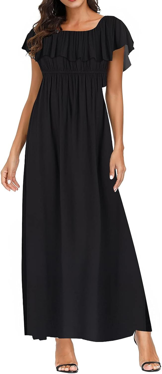 Yidarton Women Summer Blue and White Porcelain Strapless Boho Maxi Long Dress | Amazon (US)