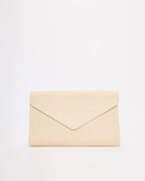 Athena Woven Crossbody Envelope Clutch - Natural | VICI