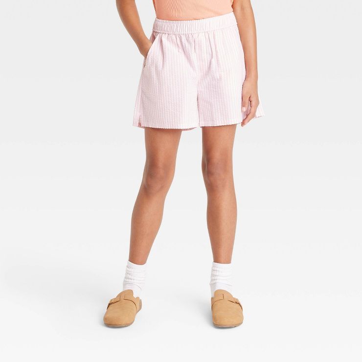 Girls' Poplin Boxer Shorts - art class™ | Target