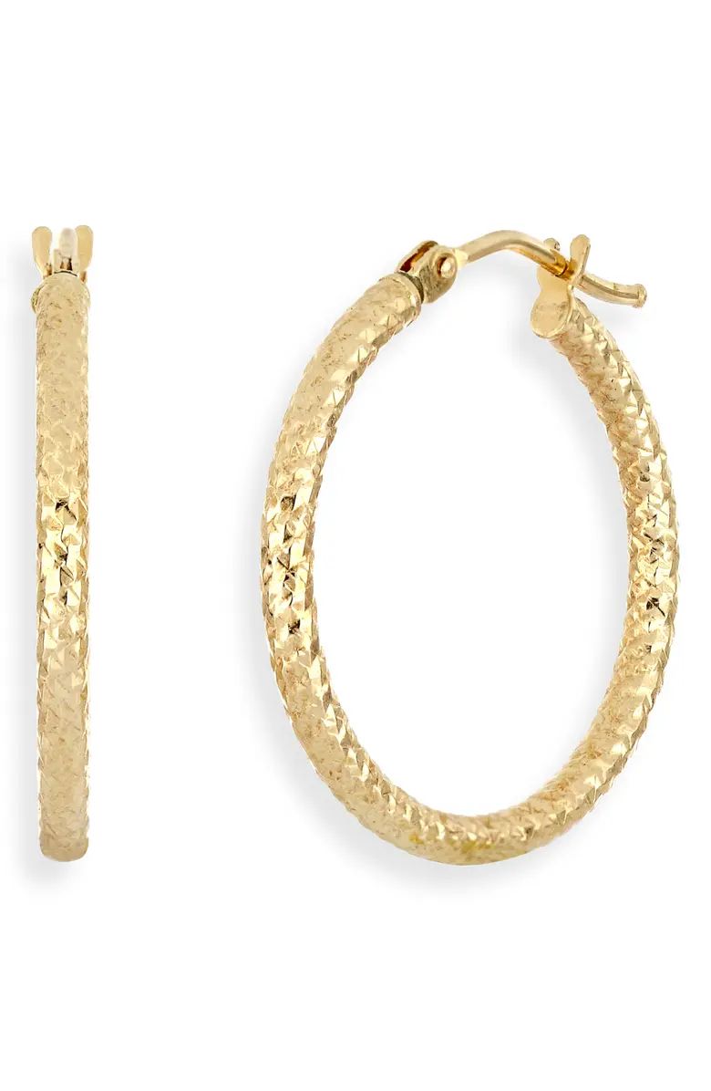 Bony Levy 14k Gold Textured Hoop Earrings | Nordstrom | Nordstrom