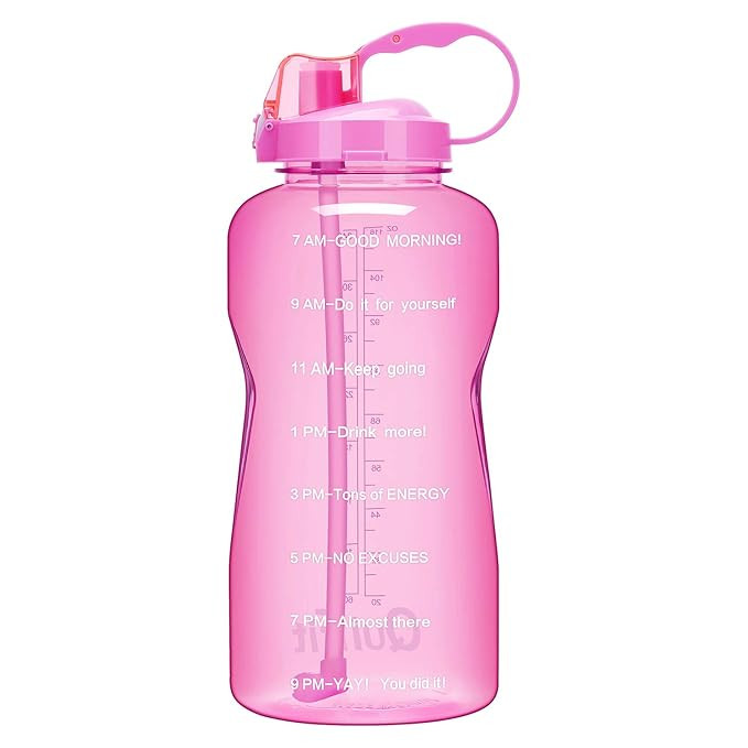 QuiFit Gallon Water Bottle with Straw and Motivational Time Marker BPA Free Reusable Large Capaci... | Amazon (US)