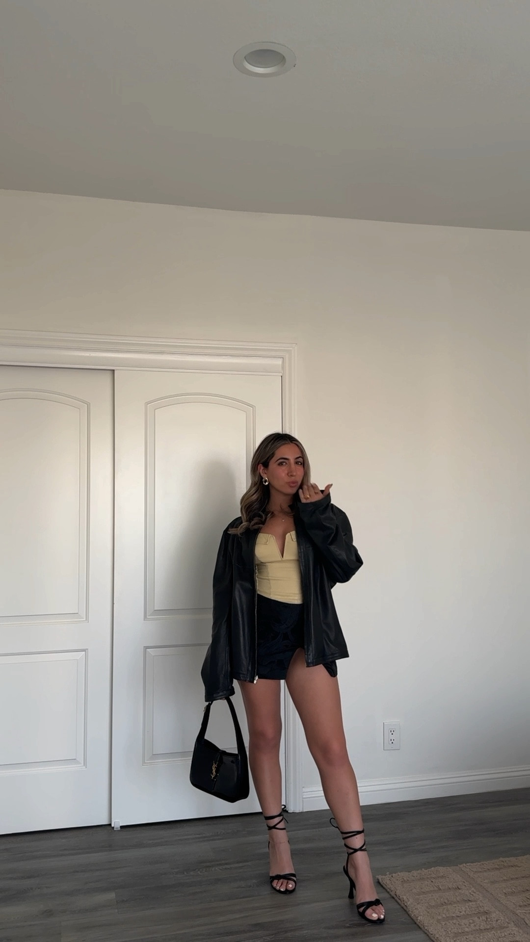 ootn 🖤
— revolve superdown black mini skirt, cargo corset top, black leather jacket, strap up lpa heels 

#LTKfindsunder100 #LTKsalealert #LTKstyletip