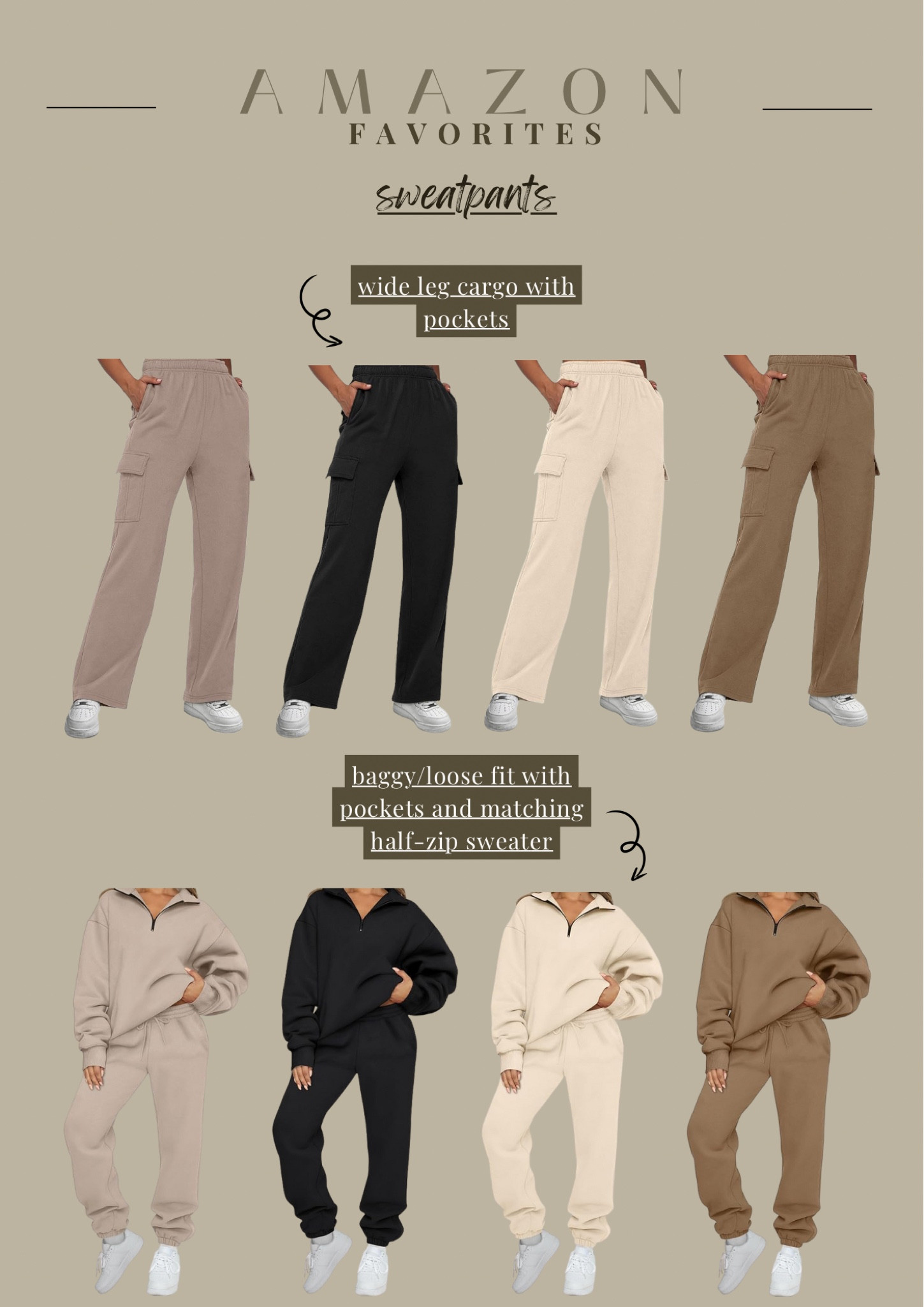 The most comfortable sweatpants- whether you like the cargo wide-leg look or a scrunch bottom baggy vibe, I got you covered 

#LTKFitness #LTKSeasonal #LTKActive