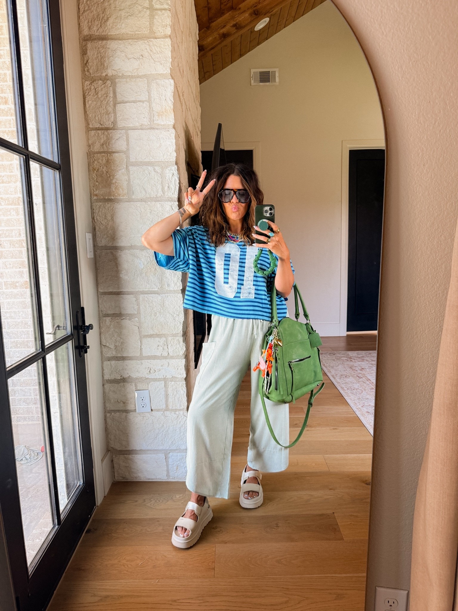 Cute lil feel good dopamine outfit. 
Top: large
Bottoms: large

#LTKMidsize #LTKOver40 #LTKootd