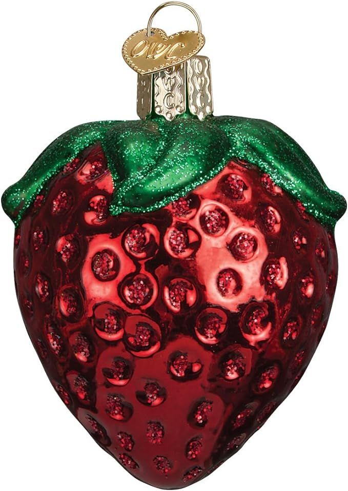 Old World Christmas Ornaments: Summer Strawberry Glass Blown Ornaments for Christmas Tree (28106) | Amazon (US)