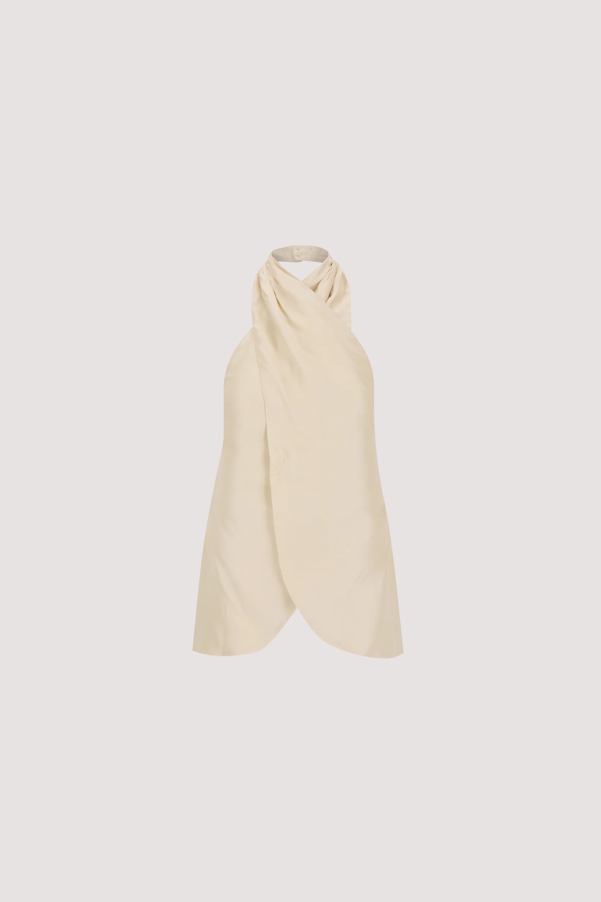 ADDIE STRAW CUPRO HALTER TOP | DISSH