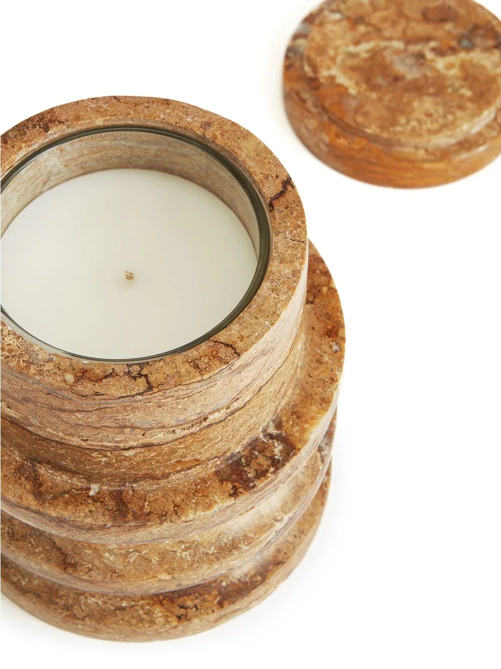 Soho Home Leather And Oud Marble Candle  - Farfetch | Farfetch Global