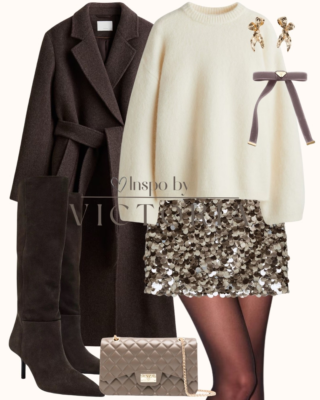 Holiday sparkle done right - festive, but cozy🤎
Loving this Zara sequined skirt (3920/221/514) styled with a soft sweater, boots (Zara - 1006/710/116), brown coat, chic bag, hair bow accessory, and glam holiday earrings✨
#festiveoutfit #holidaystyle #zaraoutfit #sequinskirt #cozystyle #holidayfashion #winteroutfit

#LTKSeasonal #LTKHoliday #LTKootd