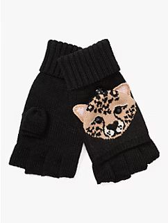 leopard face pop-top gloves | Kate Spade (US)