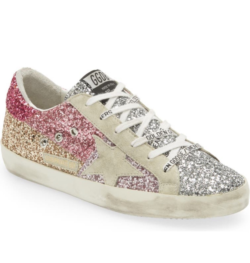 My closet needs some ⚡️✨💫  these will do the trick. Sparkle shoes with amazing reviews. #goldengoose #designershoes #glittershoes #shoecrush 