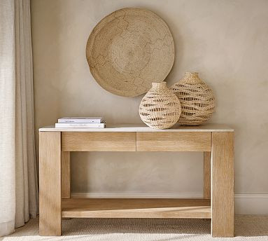 Travertine Console Table (54") | Pottery Barn (US)
