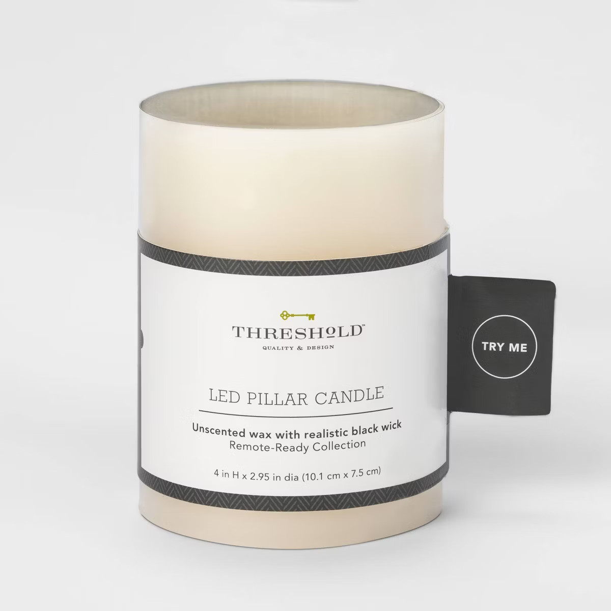 4" x 3"LED Flameless Black Wick Candle Cream - Threshold™ | Target