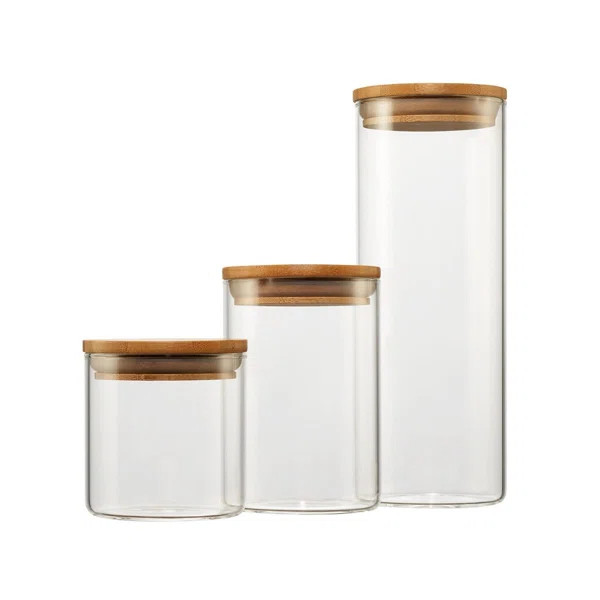 3 Piece Kitchen Canister Set (Set of 3) | Wayfair North America