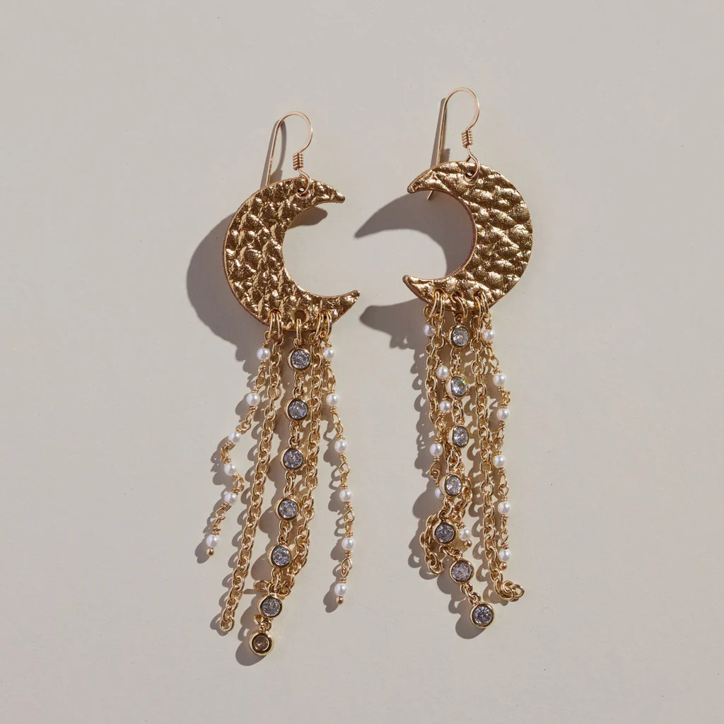 Hammered Gold Athena | Nickel and Suede