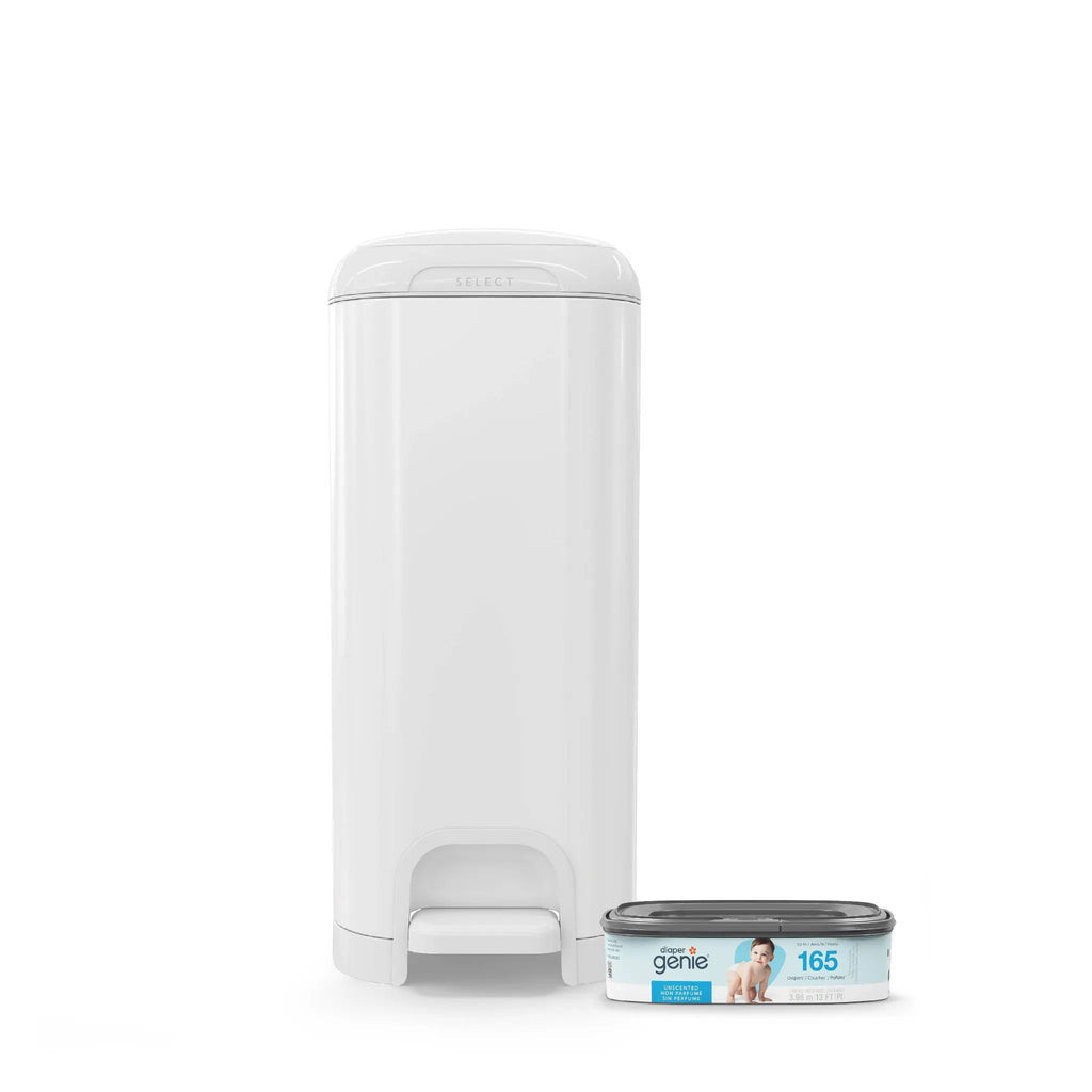 Diaper Genie Select Diaper Pail - White | REBEL (formerly Rebelstork)