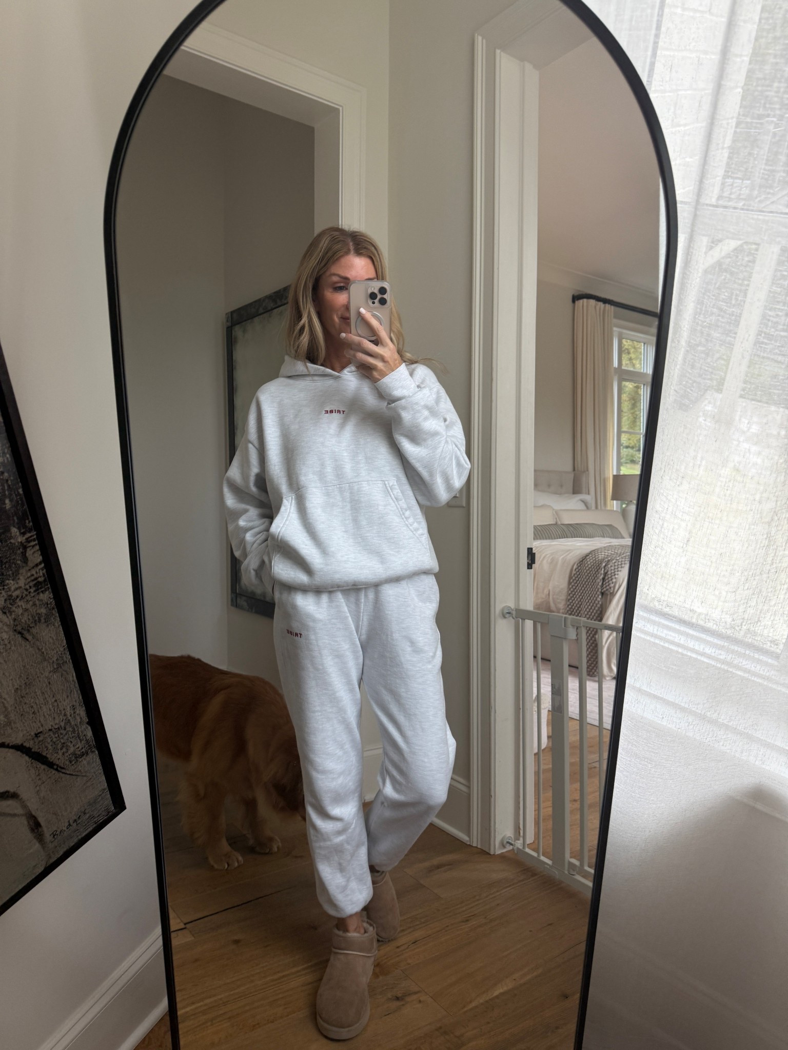 The coziest set 
Wearing a small in hoodie and medium in joggers 
