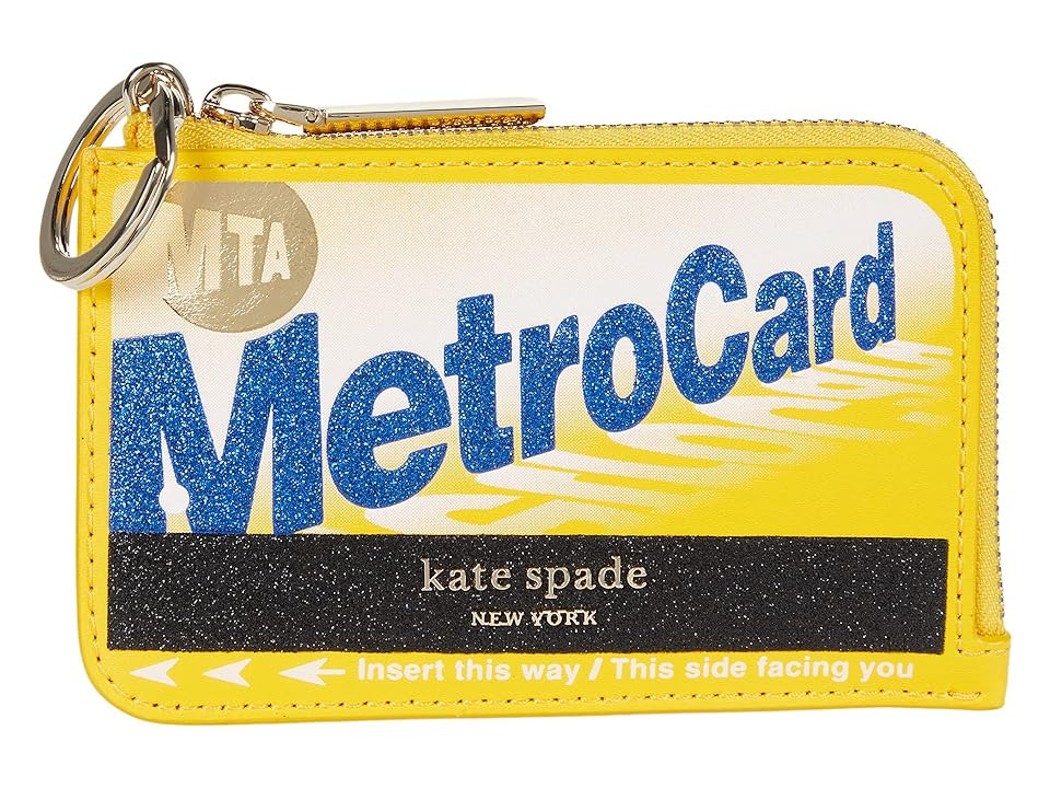 Kate Spade New York On A Roll NYC Metro Card Case Women's Handbags High Noon, Leather | Zappos