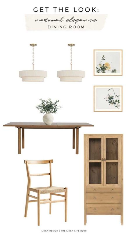 natural elegance dining room. floral botanical art. glass wood display cabinet. woven wood dining chair. woven drum chandelier pendant. wood dining table.

#LTKSeasonal #LTKhome #LTKstyletip