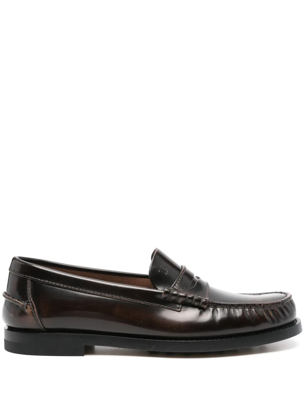 Tod's brushed-leather Loafers | Brown | FARFETCH CA | Farfetch Global